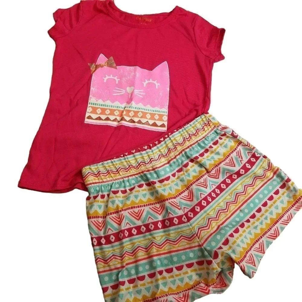 Cat & Jack cat pajamas M7/8